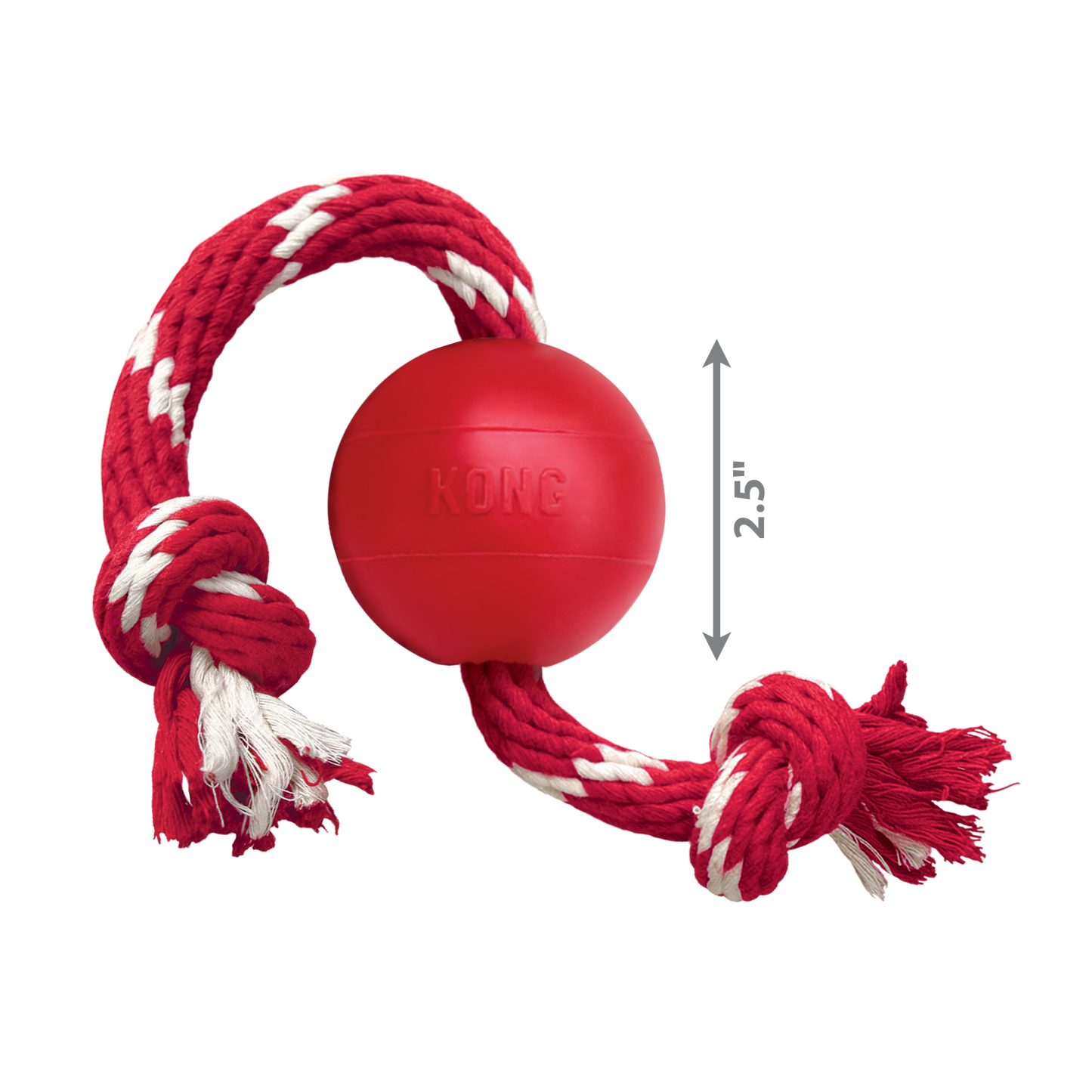 Kong Ball with Rope Small - Juguetes para Perros