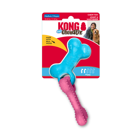 Kong ChewStix Puppy Link Bone Medium - Juguetes para Perros