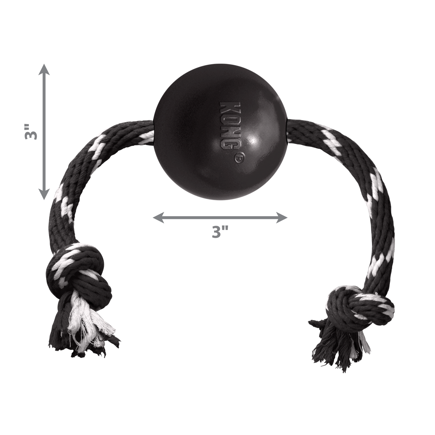 Kong Extreme Ball with Rope Large - Juguetes para Perros