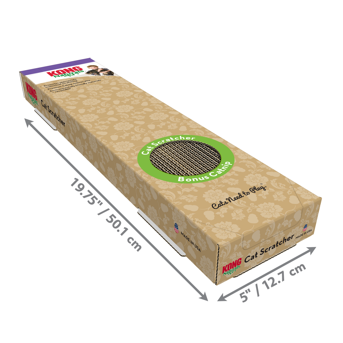Kong Naturals Scratcher Single - Rascadores para Gatos