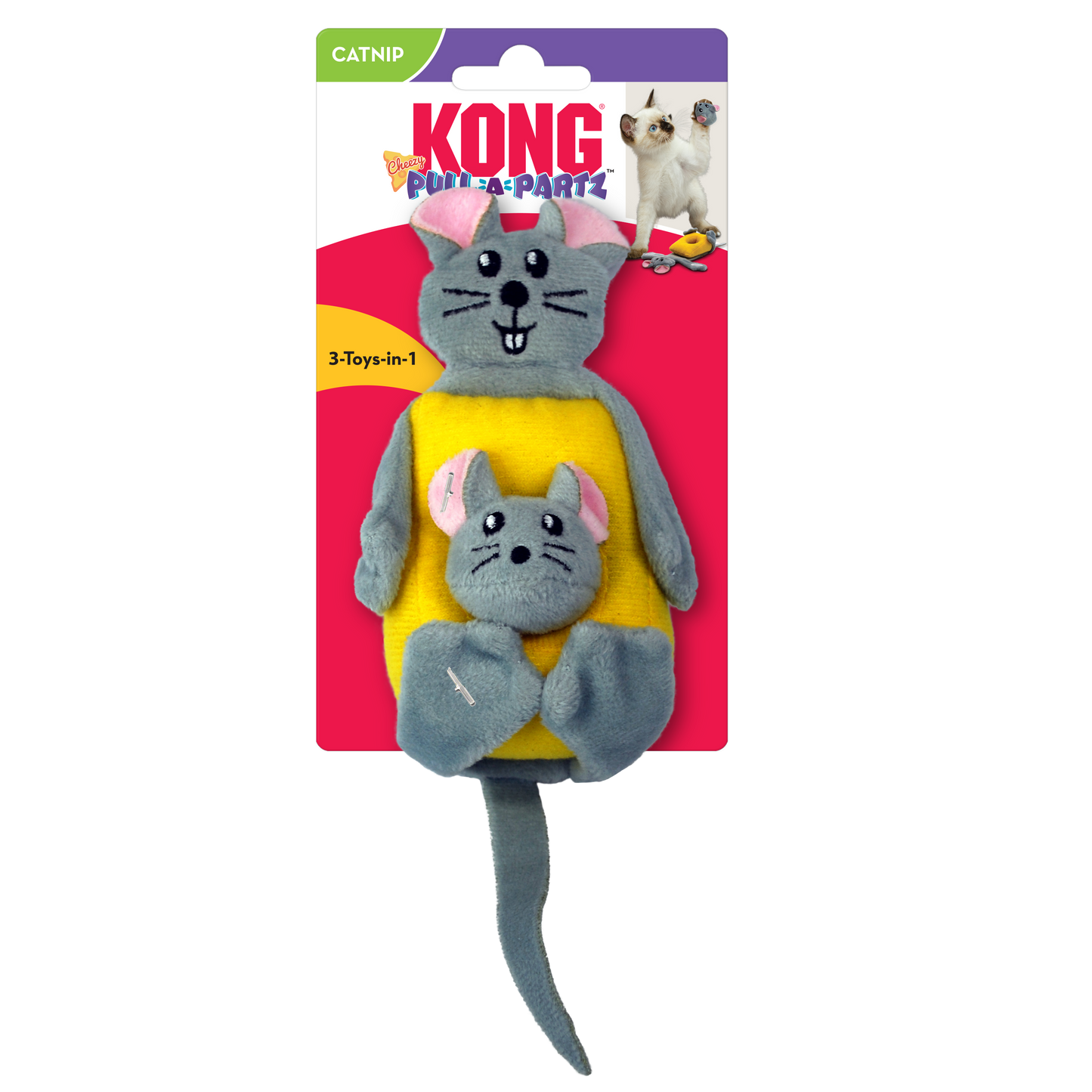Kong Pull-A-Partz Cheezy - Juguetes para Gatos