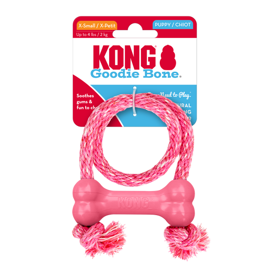 Kong Puppy Goodie Bone with Rope - Juguetes para Perros