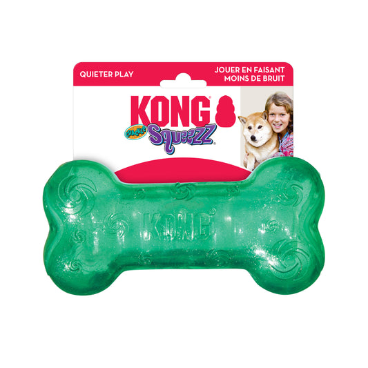 Kong Squeezz Crackle Bone Medium - Juguetes para Perros
