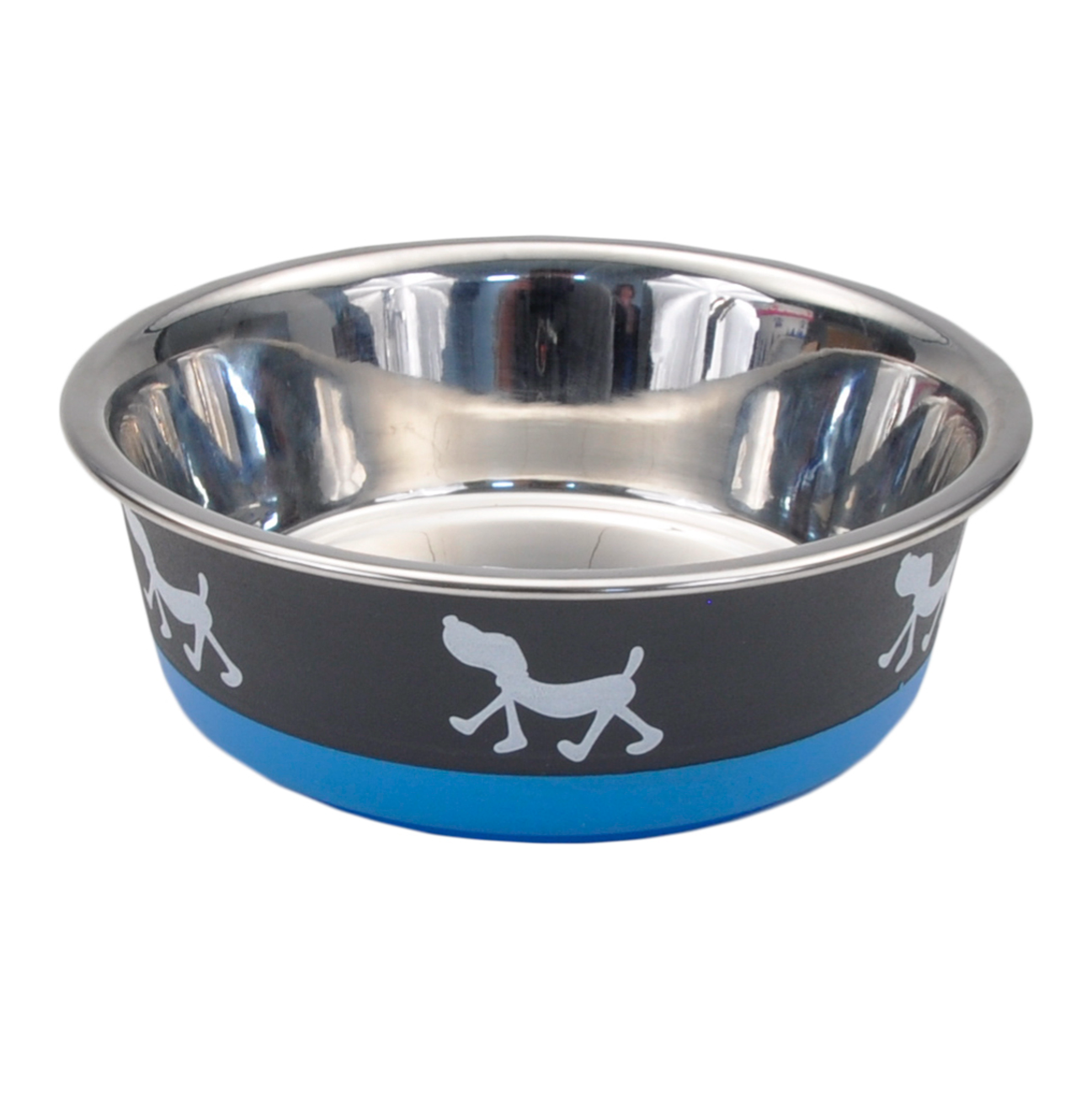 Maslow Non-Skid Pup Design Bowls Azul - Comederos para Perros
