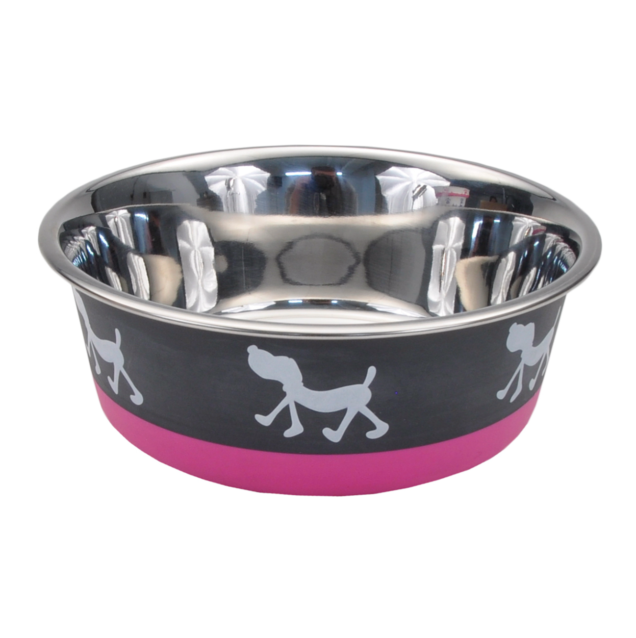 Maslow Non-Skid Pup Design Bowls Rosado - Comederos para Perros