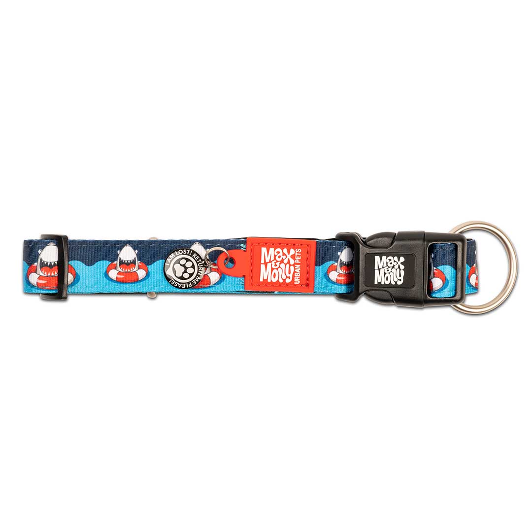 Max and Molly Smart ID Collar Frenzy The Shark - Collares para Perros