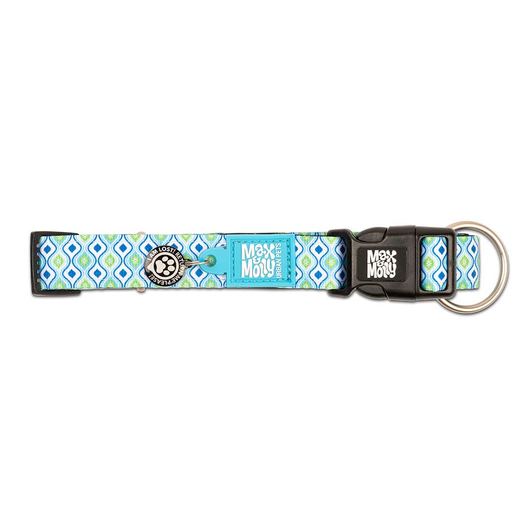 Max and Molly Smart ID Collar Retro Blue - Collares para Perros