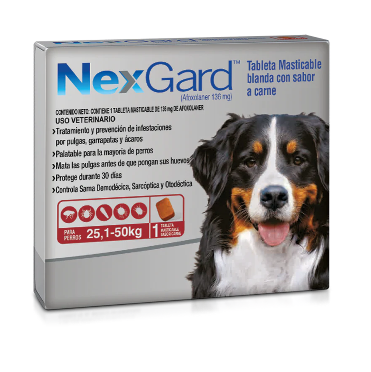 Nexgard para Perros de 25 a 50 KG - Antipulgas para Perros