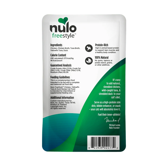 Nulo FreeStyle Pouch Chicken, Yellowfin Tuna and Duck in Broth - Alimento Húmedo para Gatos