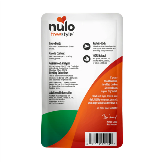 Nulo FreeStyle Pouch Chicken and Green Beans in Broth - Alimento Húmedo para Perros