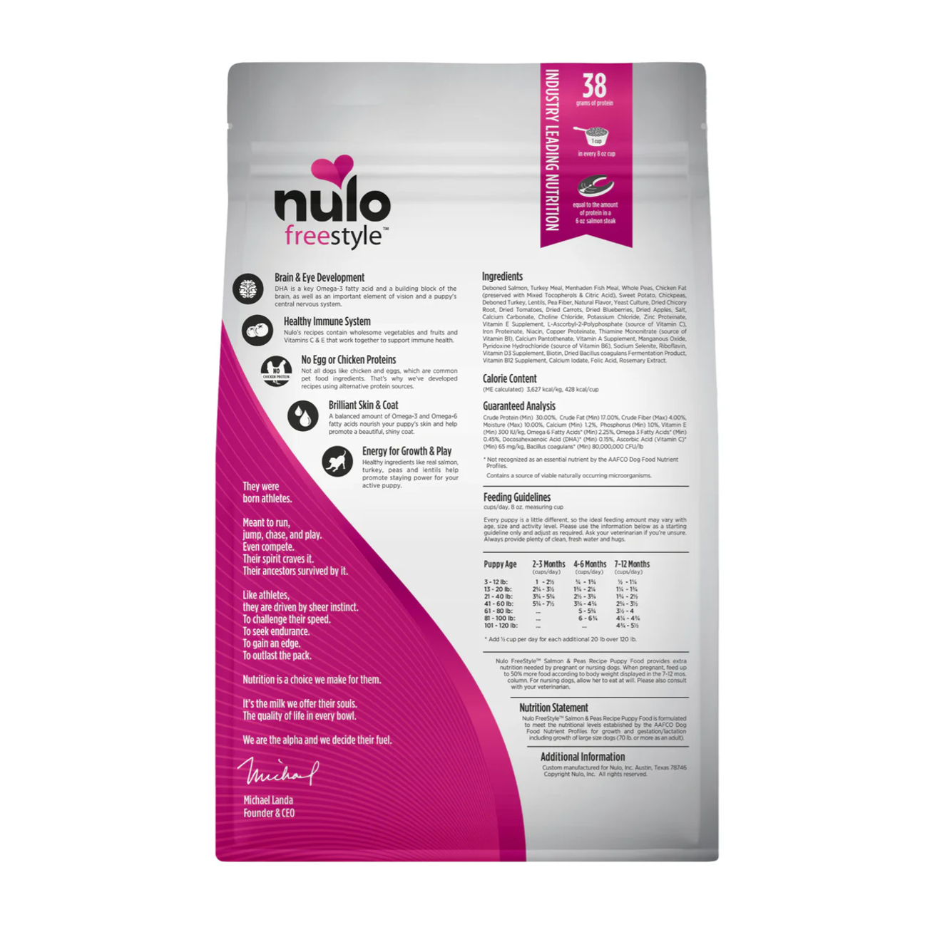 Nulo Grain Free Puppy Salmon and Peas Recipe - Comida para Perros