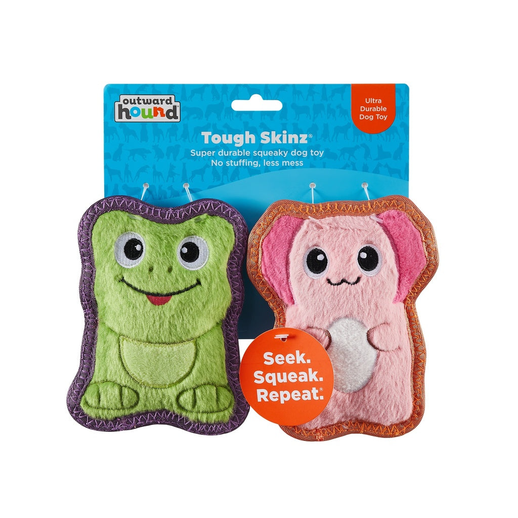 Outward Hound Tough Skinz Axolotl and Frog - Juguetes para Perros