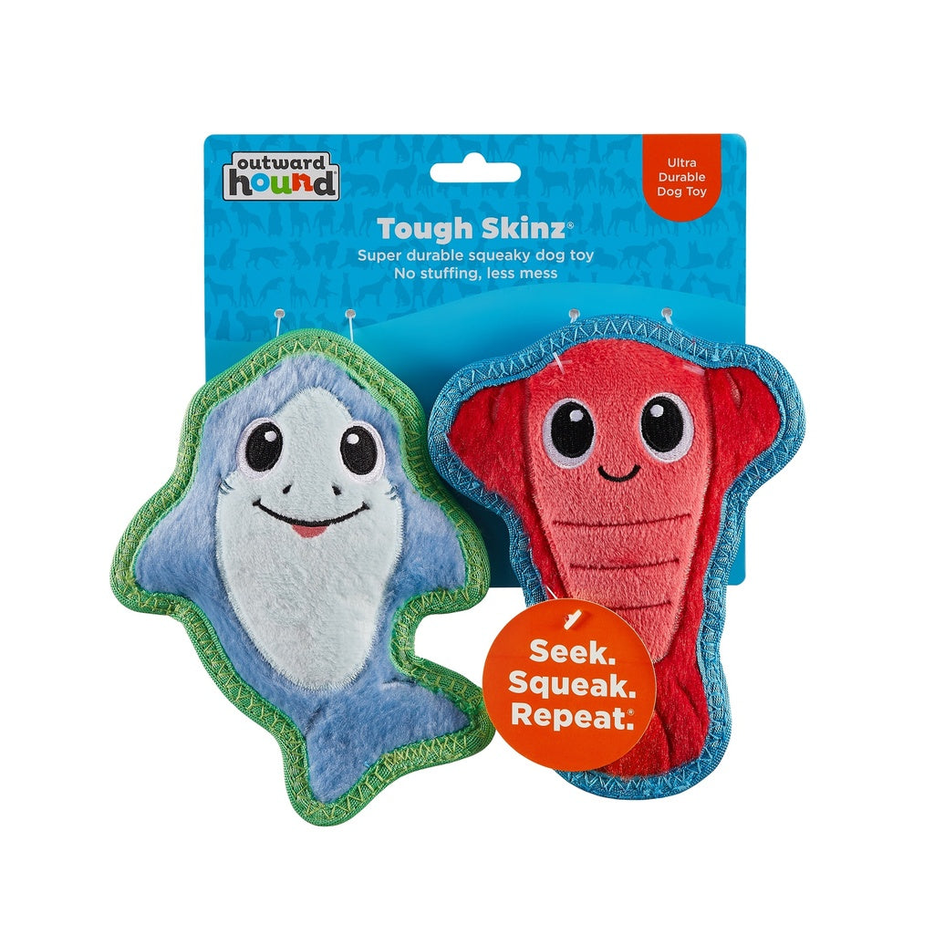 Outward Hound Tough Skinz Shark and Lobster - Juguetes para Perros
