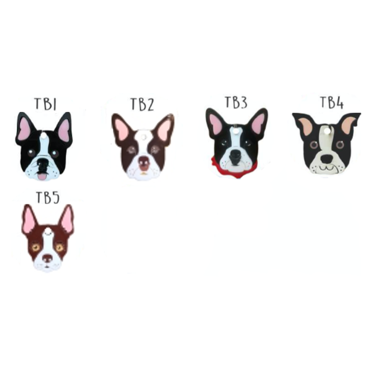 Placa de Identificación Boston Terrier - Placa Identificación Perros