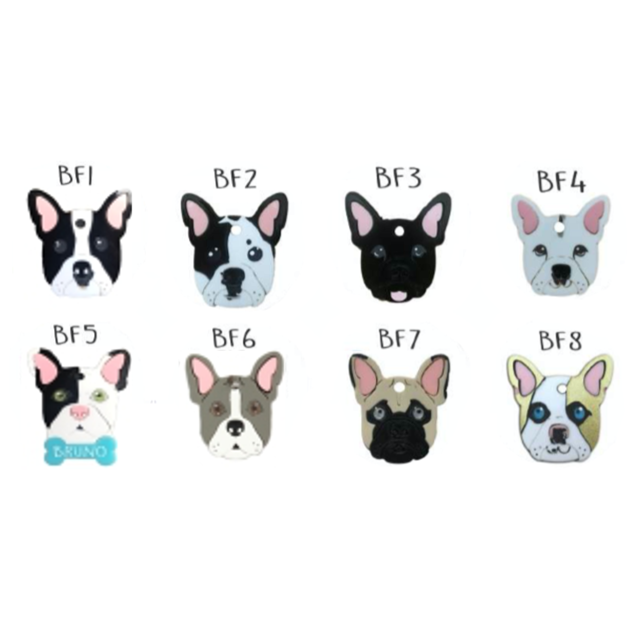 Placa de Identificación Bulldog Francés - Placa Identificación Perros