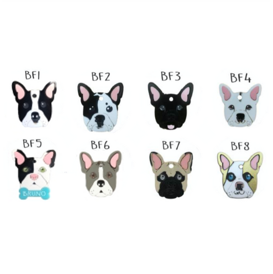 Placa de Identificación Bulldog Francés - Placa Identificación Perros