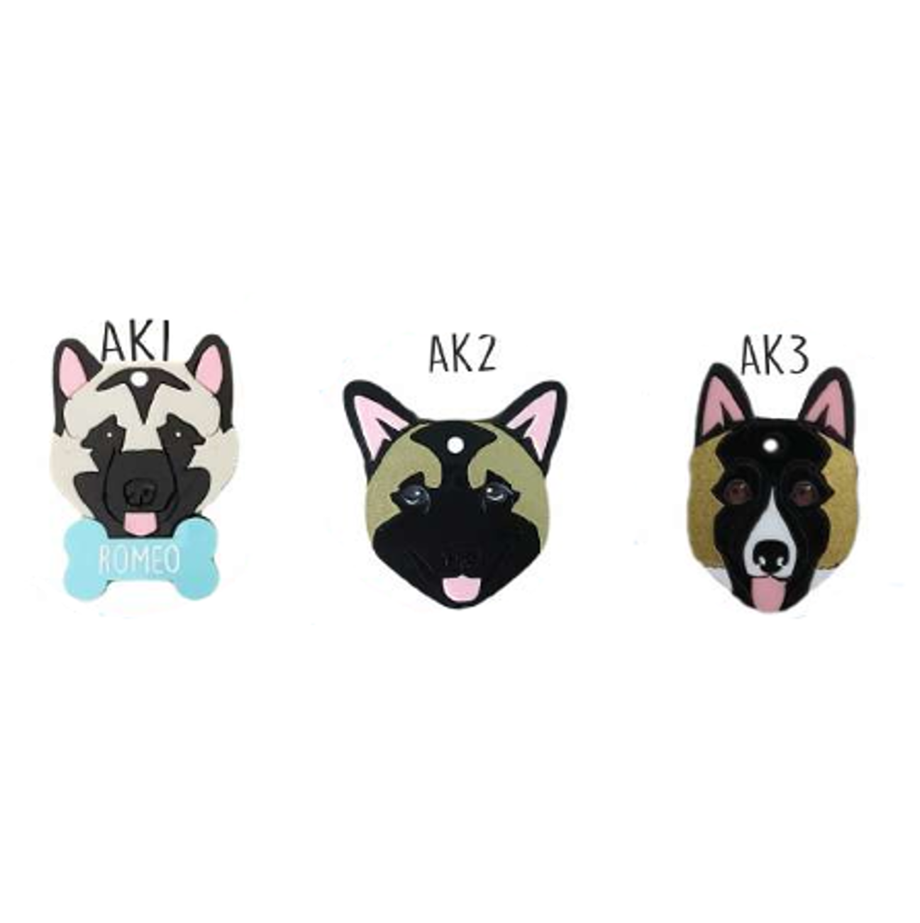 Placa de Identificación Akita - Placas de Identificación para Perros