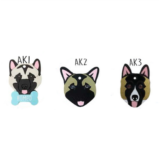Placa de Identificación Akita - Placas de Identificación para Perros