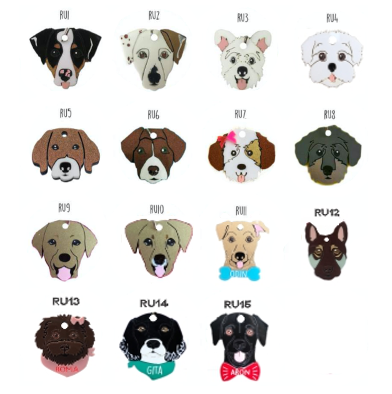 Placa de Identificación Criollos - Placas de Identificación para Perro