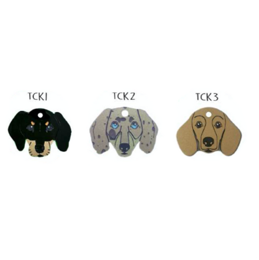 Placa de Identificación Dachshund - Placa Identificación para Perros