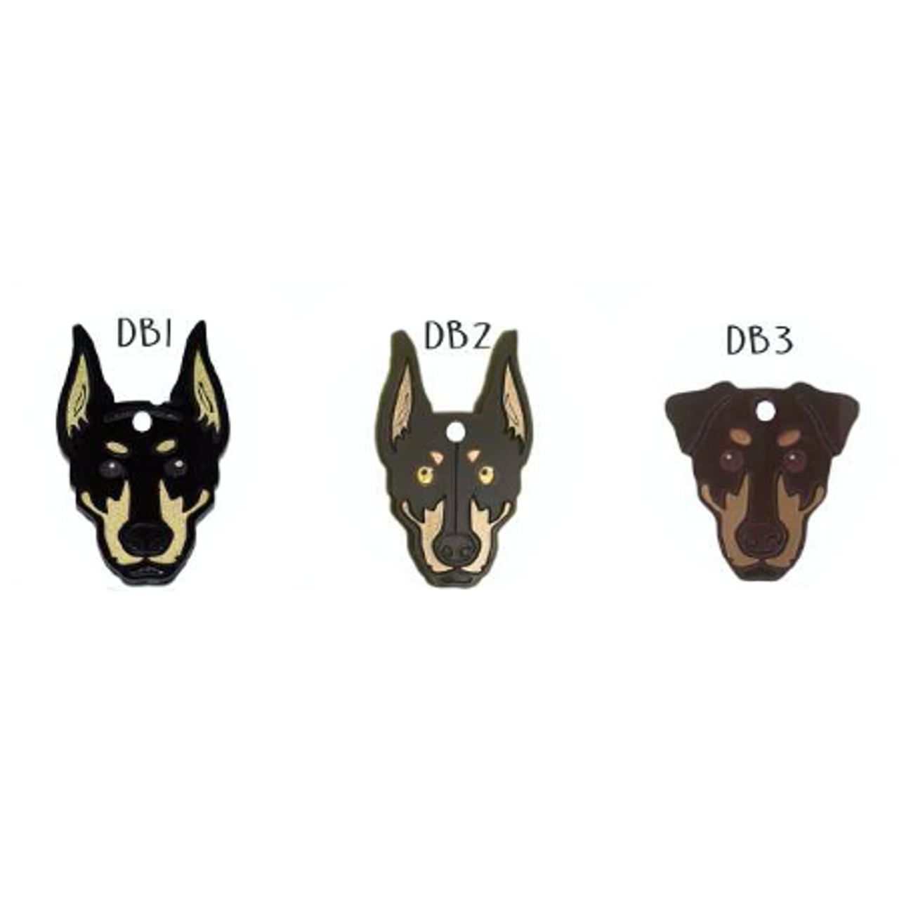 Placa de Identificación Doberman - Placas de Identificación para Perro