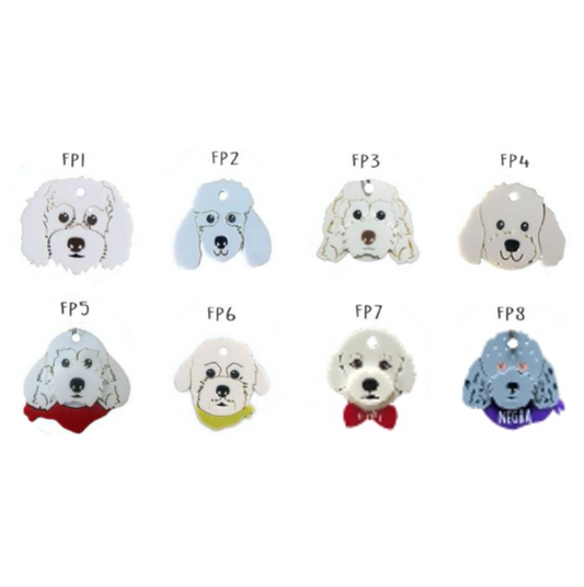 Placa de Identificación French Poodle - Placa de Identificación Perros