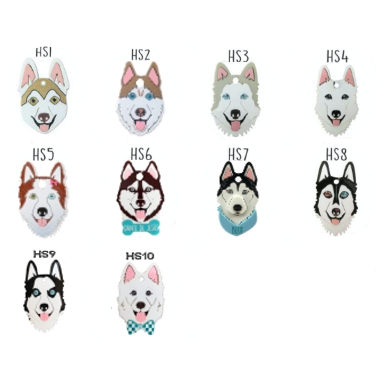 Placa de Identificación Husky - Placa Identificación Perros