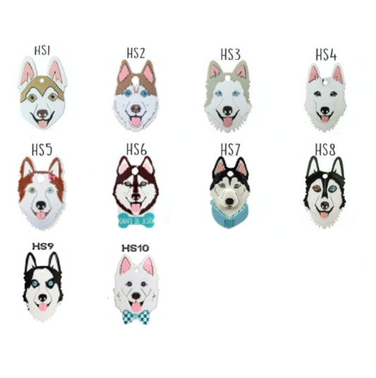 Placa de Identificación Husky - Placa Identificación Perros