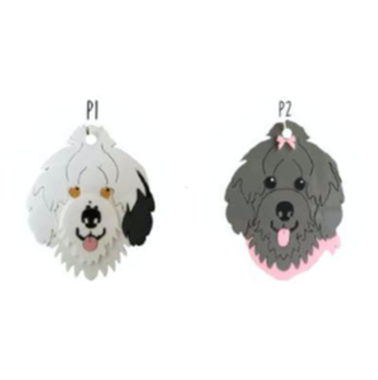 Placa de Identificación Pastor Inglés - Placa de Identificación Perros