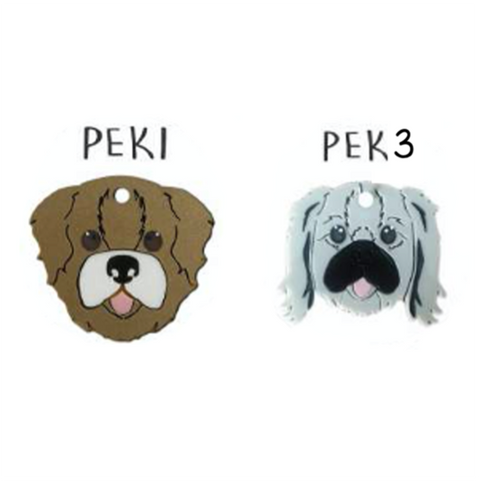 Placa de Identificación Pekinés - Placa de Identificación para Perros