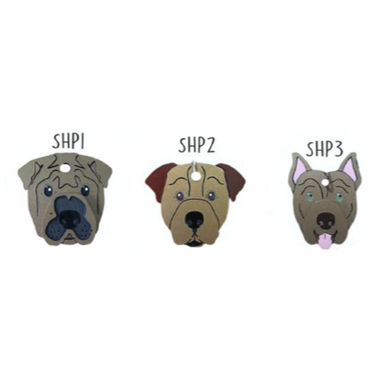 Placa de Identificación Shar Pei - Placas de Identificación para Perro