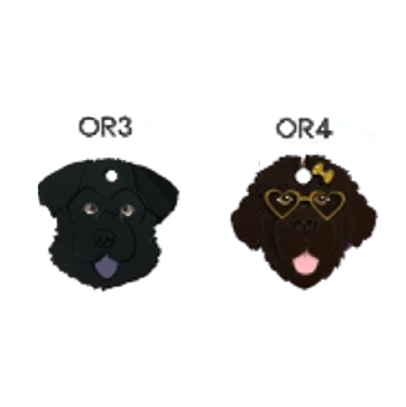 Placa de Identificación Terranova - Placa de Identificación para Perro