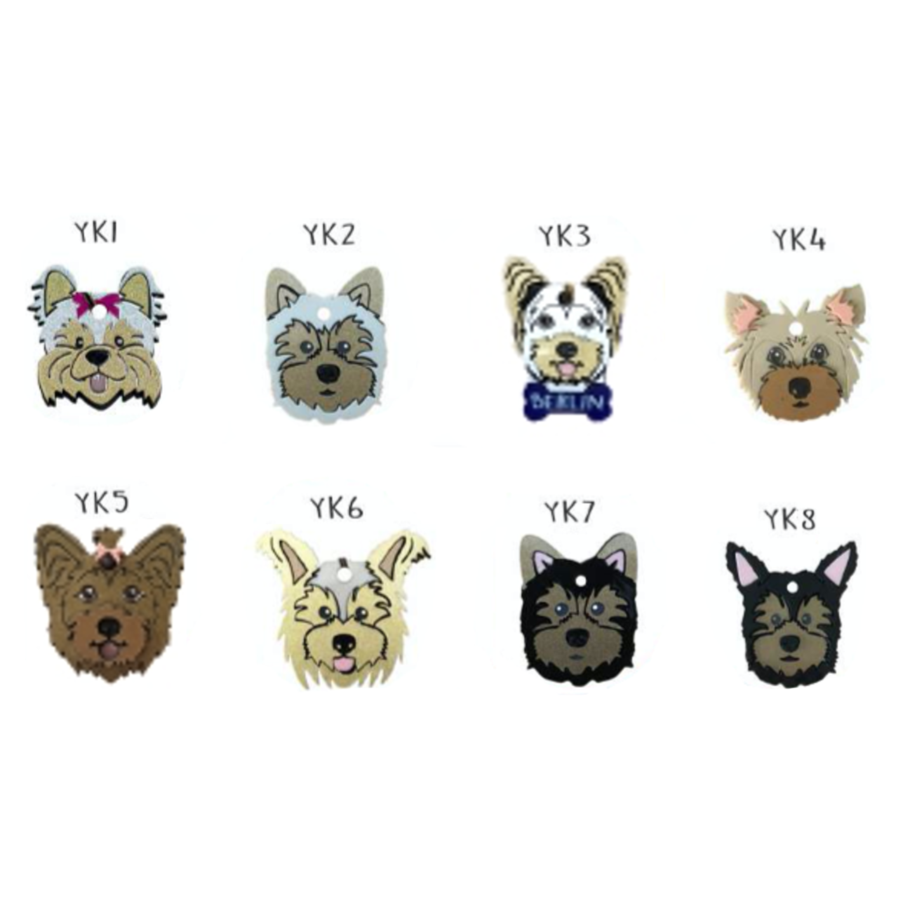 Placa de Identificación Yorkie - Placas de Identificación para Perro