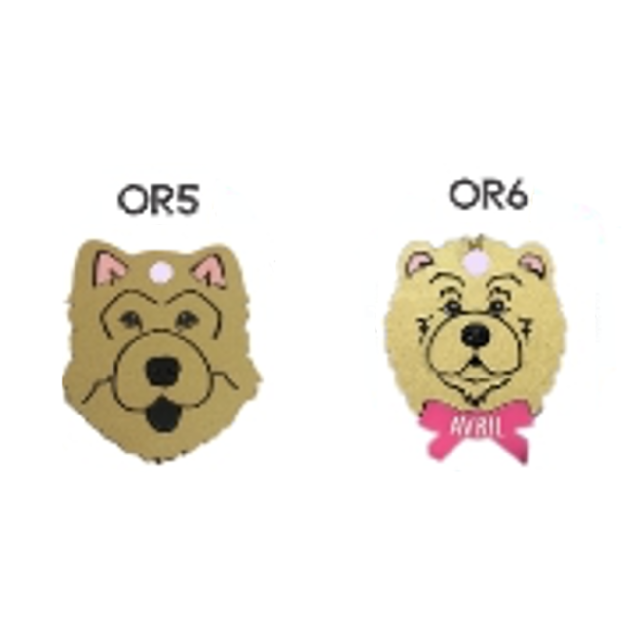 Placa de Identificación Chow Chow - Placa de Identificación para Perro