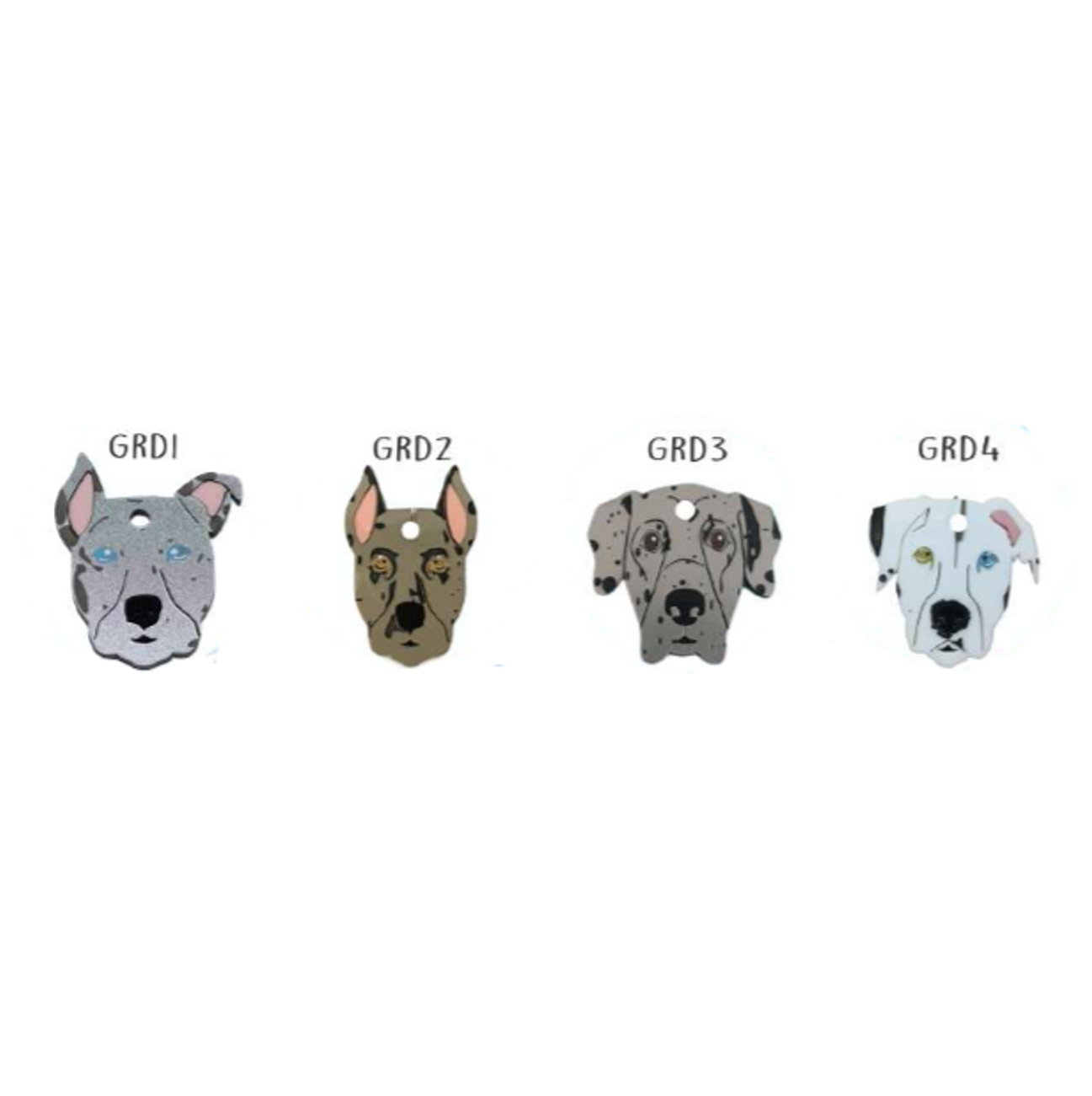 Placa de Identificación Gran Danés - Placa Identificación para Perros
