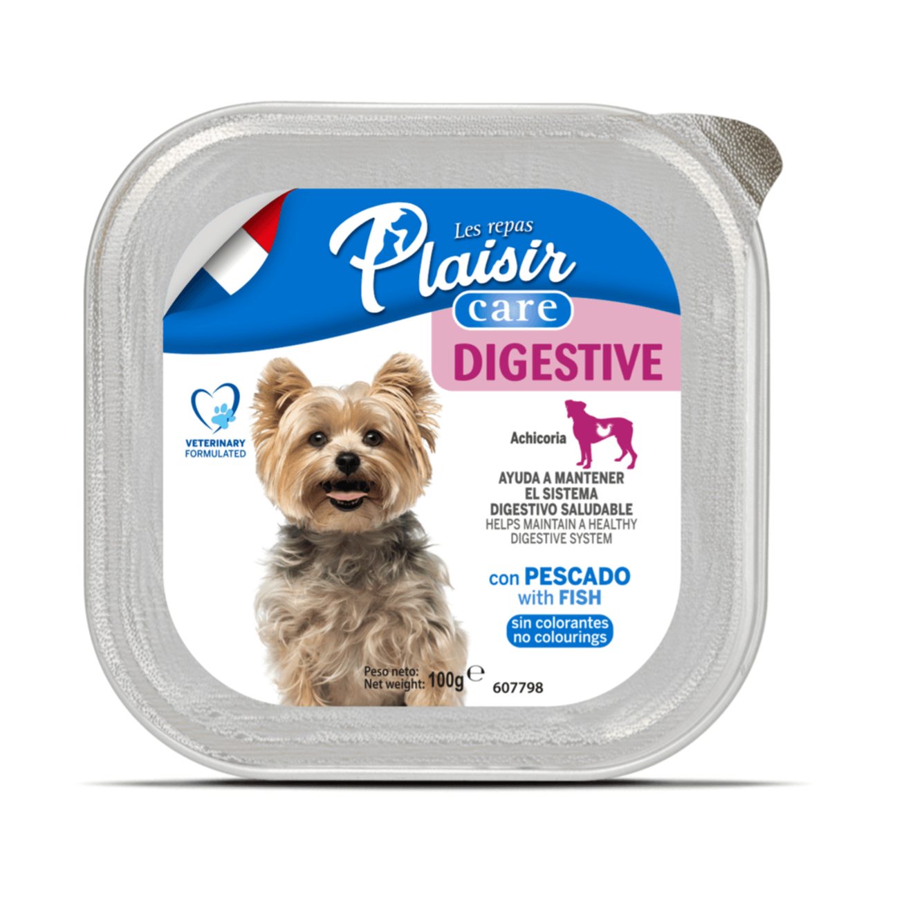 Plaisir Care Paté Perro Digestive - Alimento Húmedo para Perros