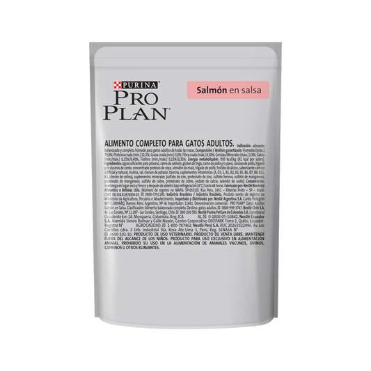 Pro Plan Pouch Gato Adulto Salmón - Alimento Húmedo para Gatos