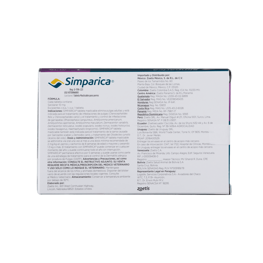 Simparica para Perros de 2.5 KG a 5 KG - Antipulgas para Perros