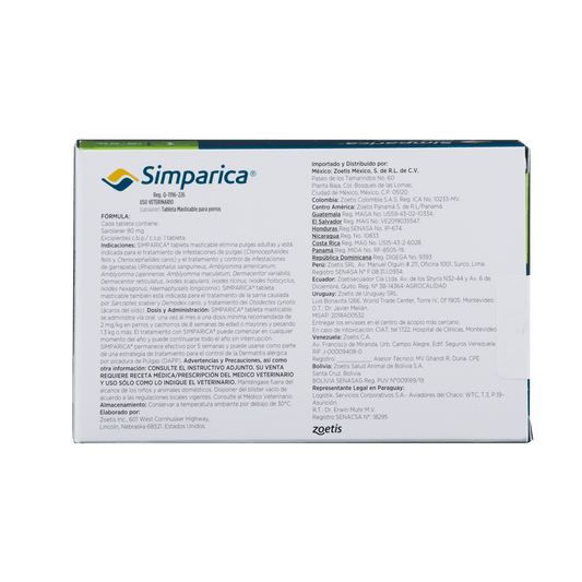 Simparica para Perros de 20 KG a 40 KG - Antipulgas para Perros