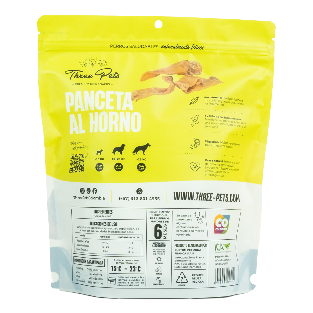 Three Pets Panceta al Horno - Snacks para perros