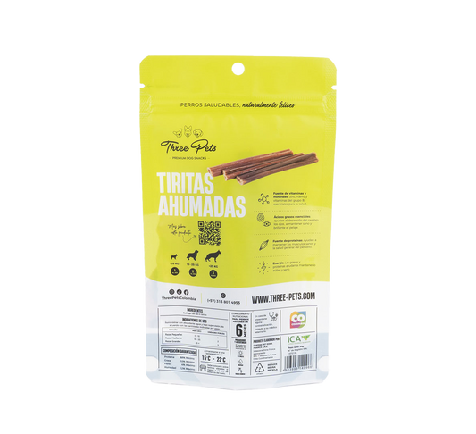 Three Pets Tiritas Ahumadas - Snacks para Perros