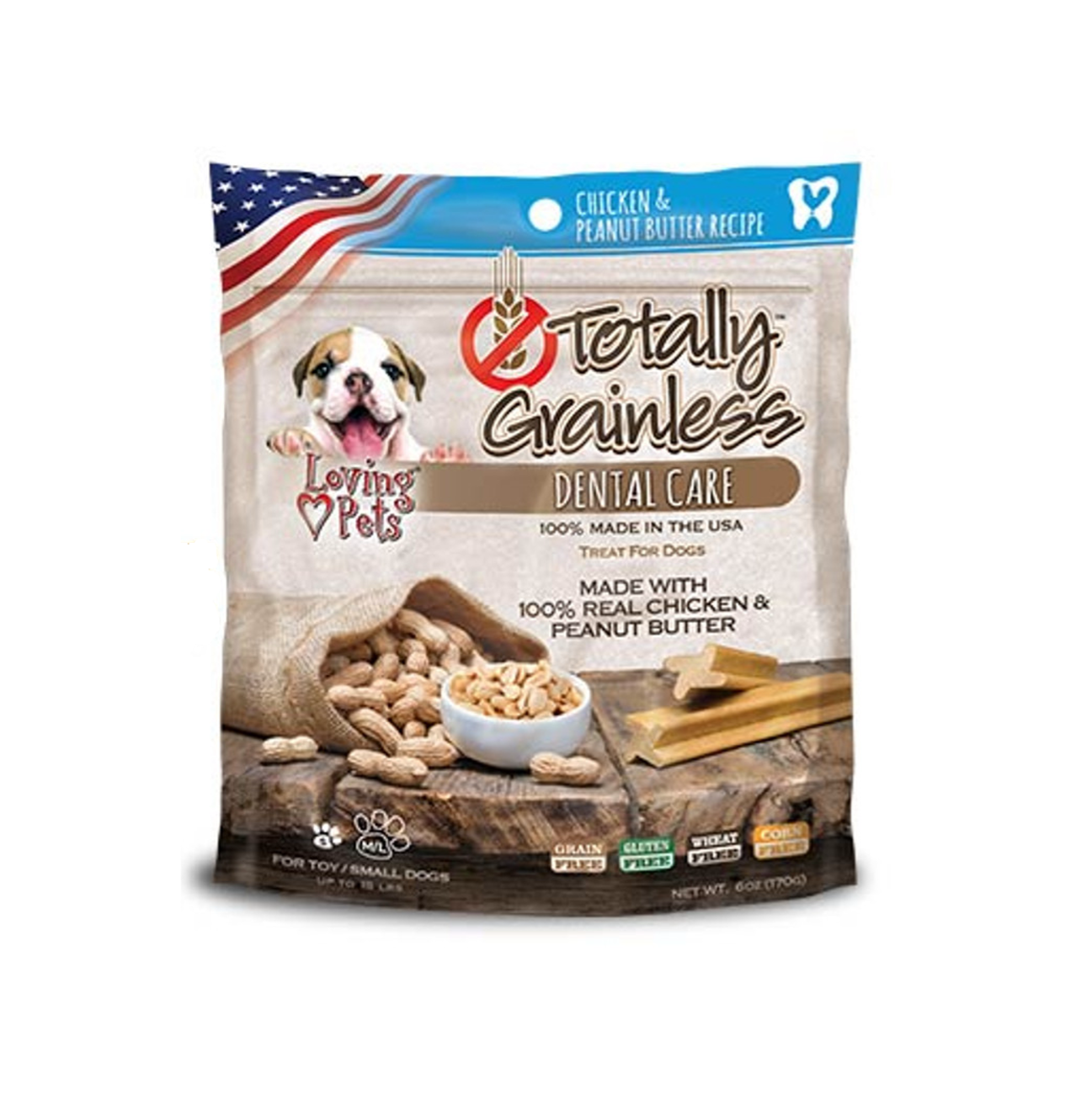 Totally Grainless Pollo y Mantequilla de Maní - Snacks para Perros