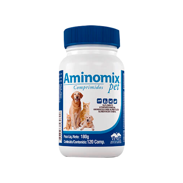 Aminomix Pet (120 Capsulas) - Suplementos para Perros y Gatos