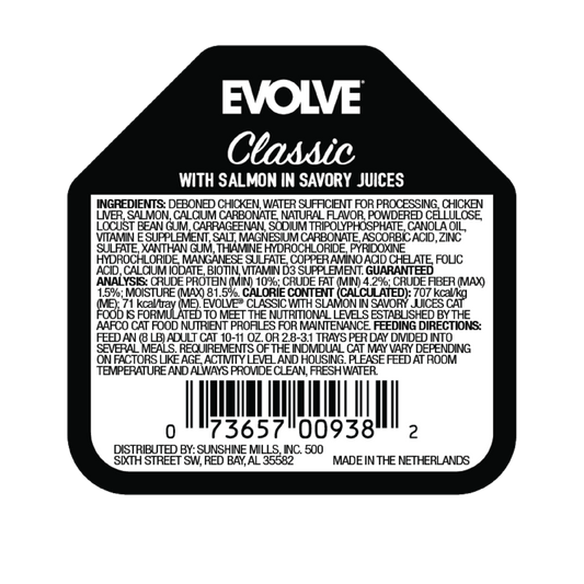 Evolve Cat Classic Crafted Meals Salmón - Alimento Húmedo para Gatos
