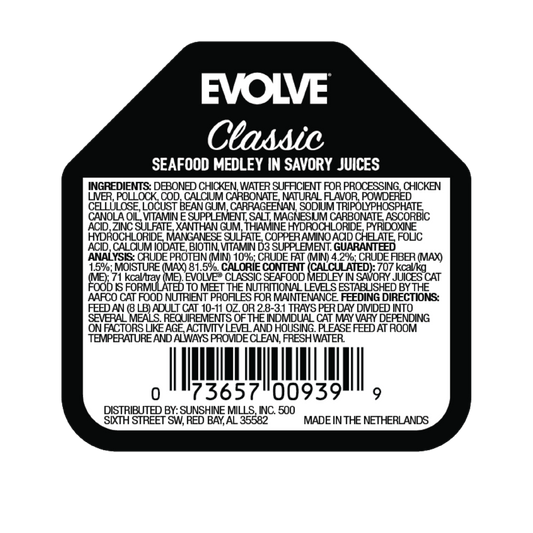 Evolve Cat Classic Crafted Meals Seafood Medley - Alimento Húmedo para Gatos