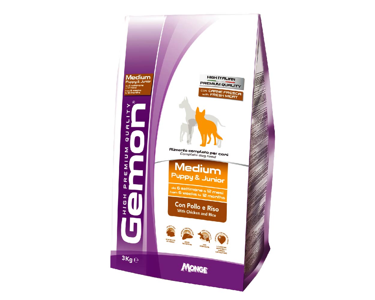 Gemon Medium Puppy and Junior Chicken and Rice - Alimento para Perros