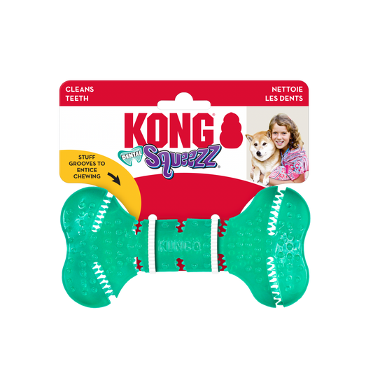Kong Squeezz Dental Bone Medium - Juguetes para Perros
