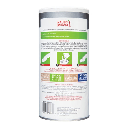 Nature's Miracle Destructor de Olores en Polvo para Arenera - Eliminador de Olores para Arenera