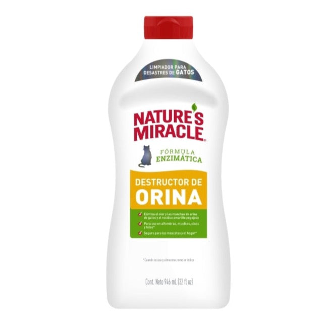 Nature's Miracle Destructor de Orina de Gato - Eliminador de Manchas