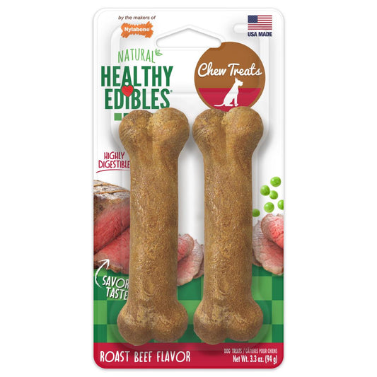 Nylabone Healthy Edibles Long Lasting Roast Beef - Snacks para Perros